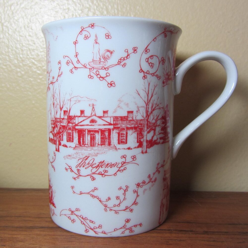 *BOGO mugs* 10 oz thomas jefferson house mug monticello (W5448)